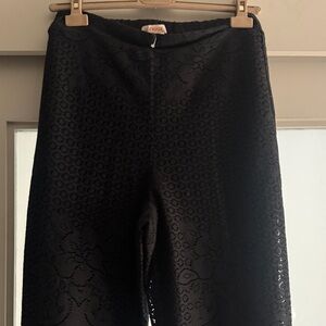 Figue Inaya Black Lace Wide Leg Pants
